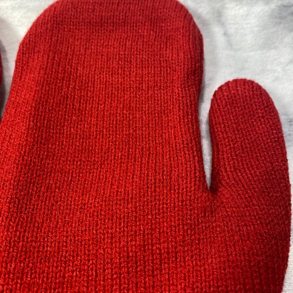 JEAN PAUL GAULTIER Winter Gloves in Red & White - Picture 7 of 9